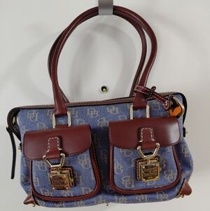 Dooney & Bourke Blue and Brown Tote